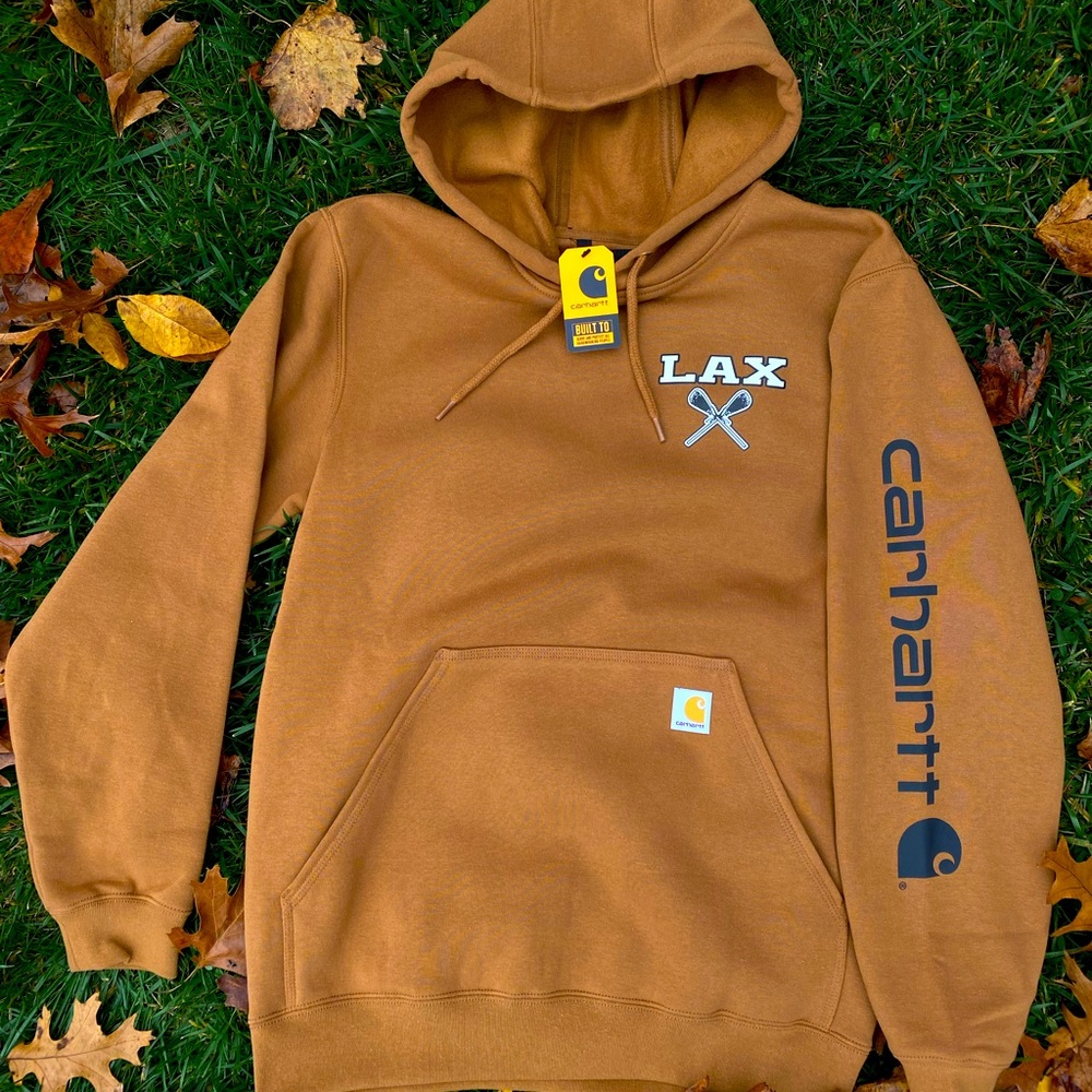 New Carhartt OTC Lacrosse Loose Fit Midweight Hood in Carhartt Brown